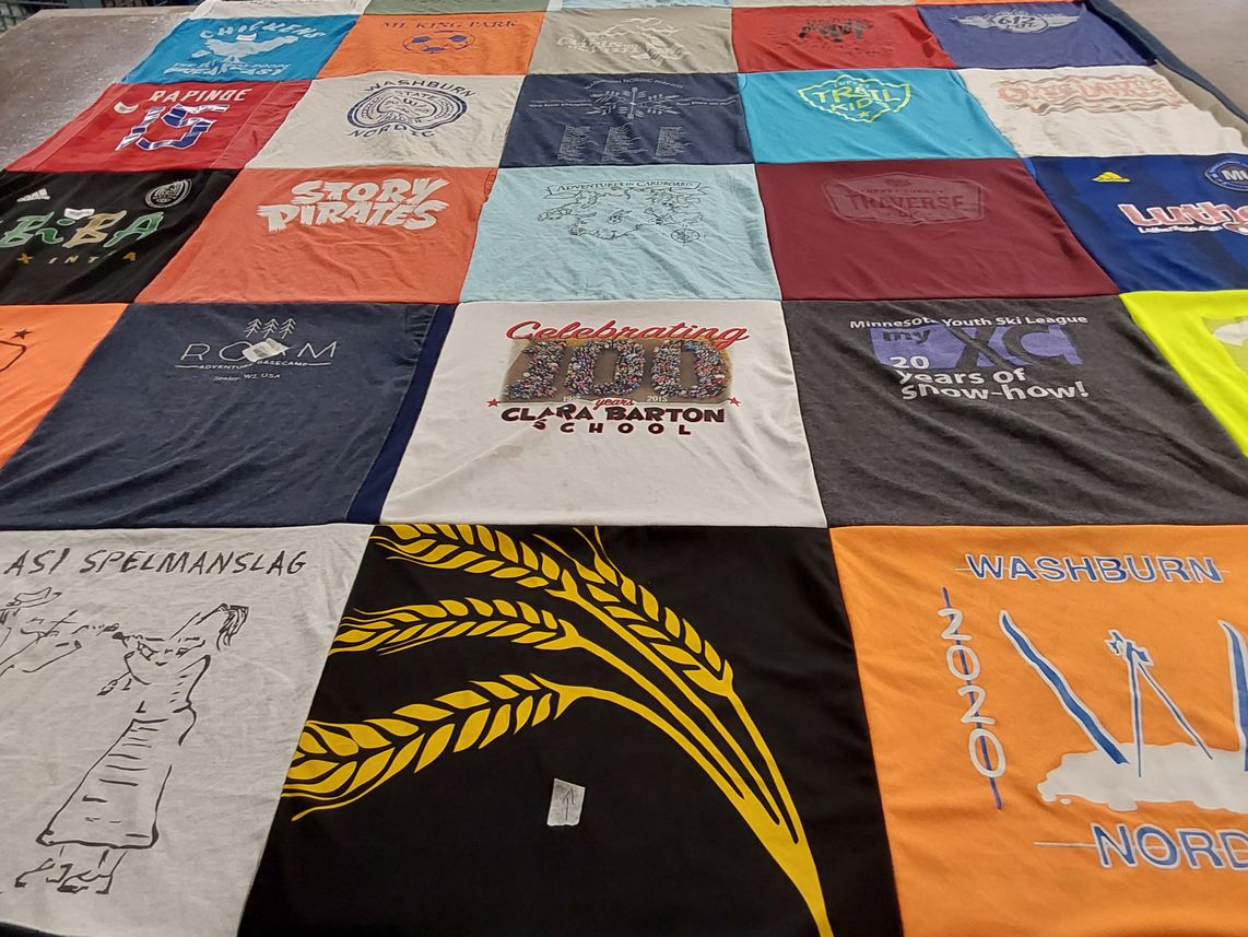 T-shirt quilt featuring washburn nordic by Jerri from MN