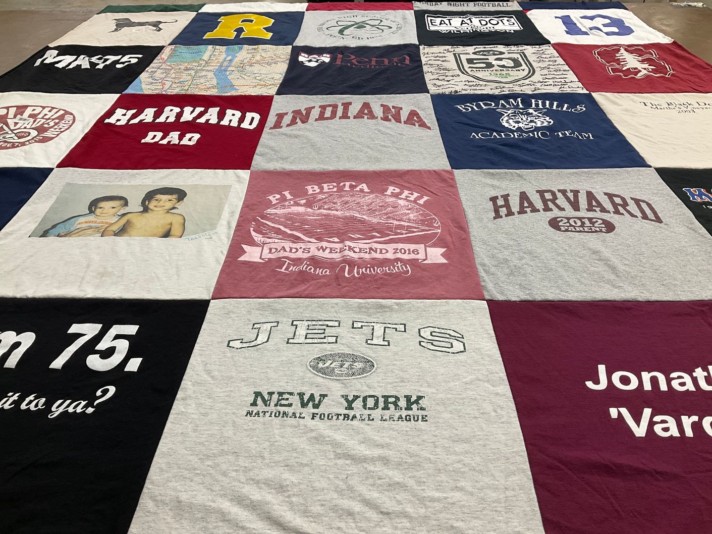 T-shirt quilt featuring new york jets by Michael from NY