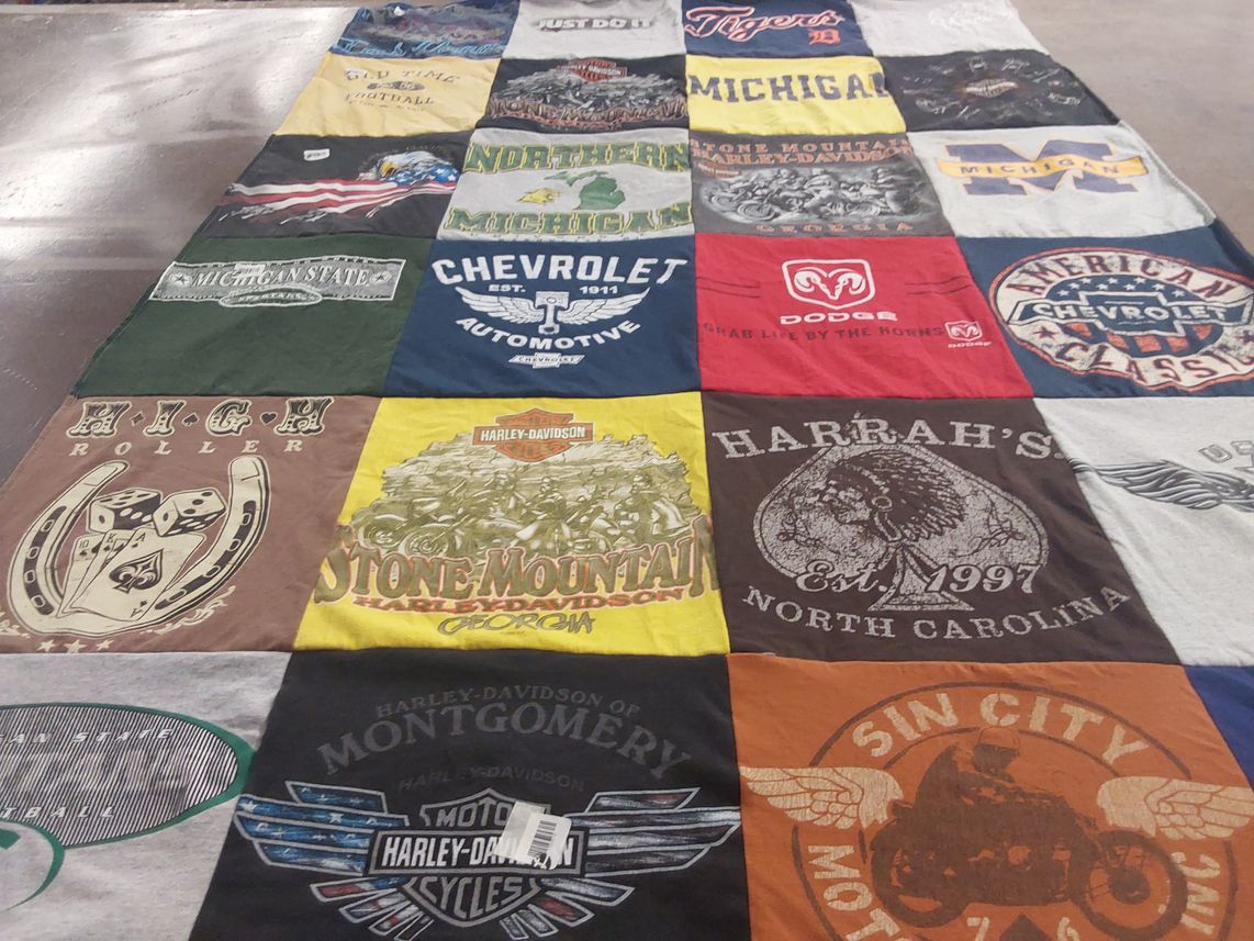 T-shirt quilt from michigan state university by Cathy from GA