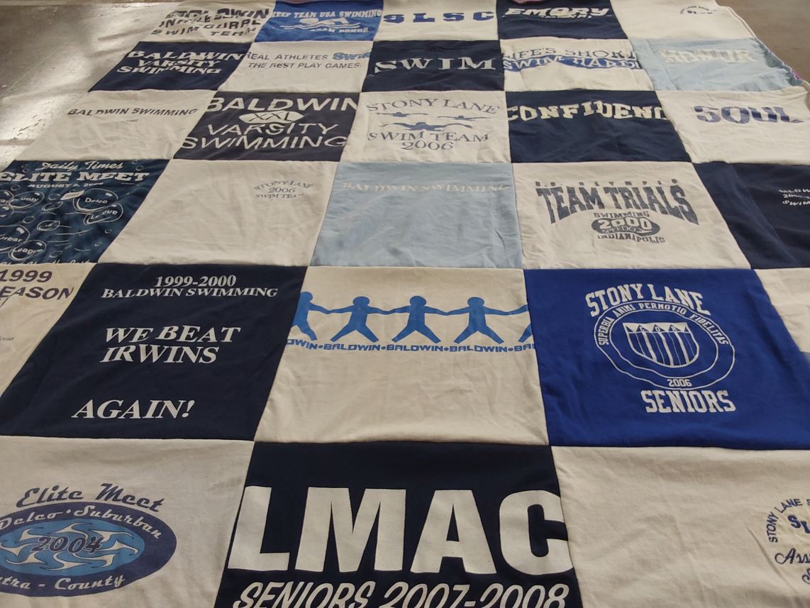 T-shirt quilt from baldwin high school, stony lane high school by S from HI