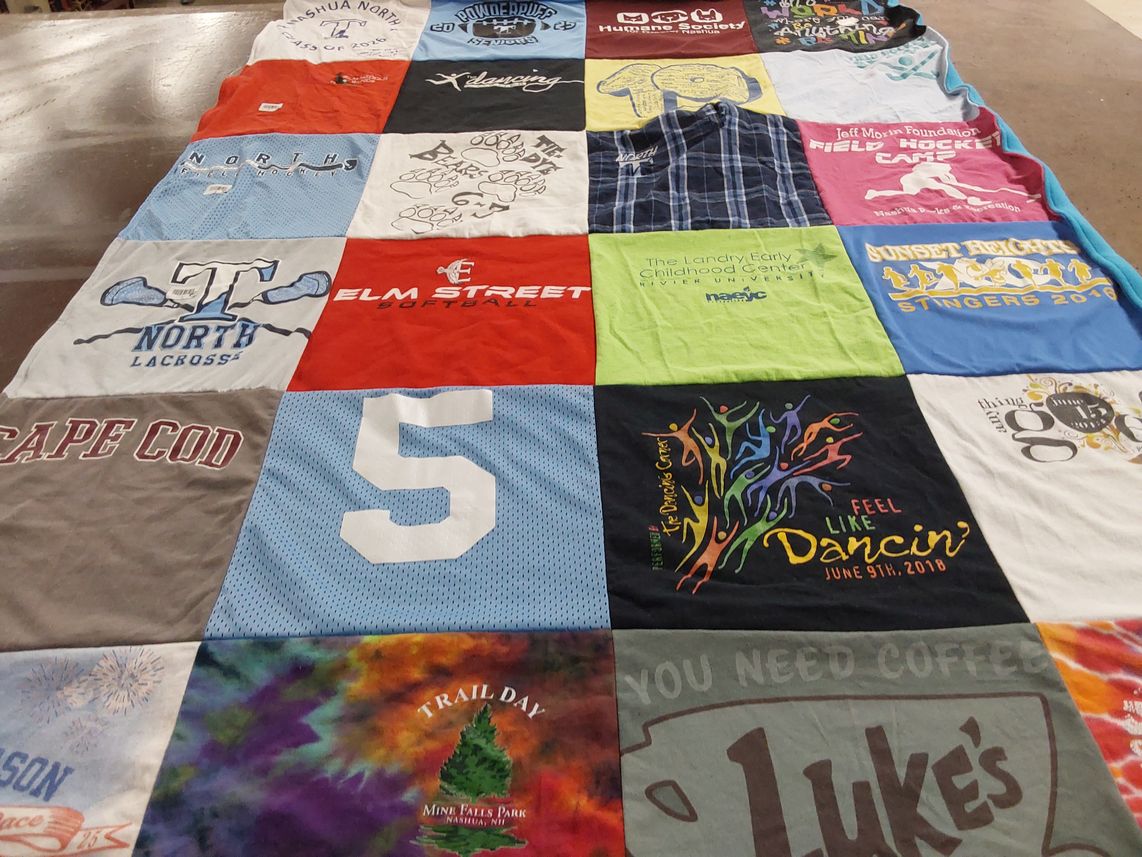 T-shirt quilt featuring nashua north lacrosse by Heather from NH
