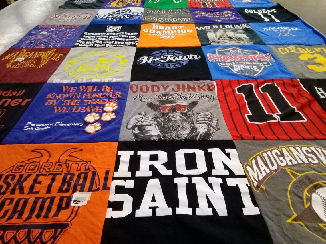 T-shirt quilt featuring goretti high school basketball by Nicole from MD