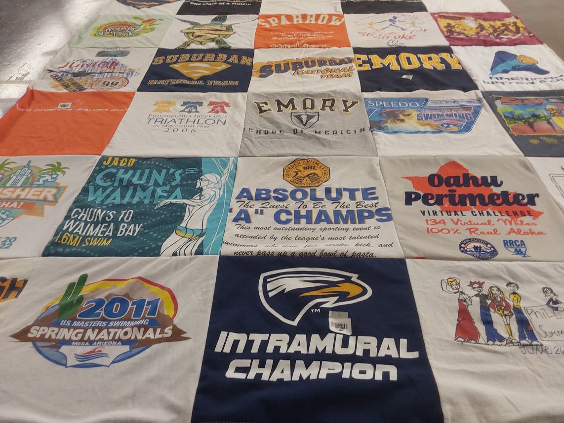 T-shirt quilt featuring suburban national team by S from HI