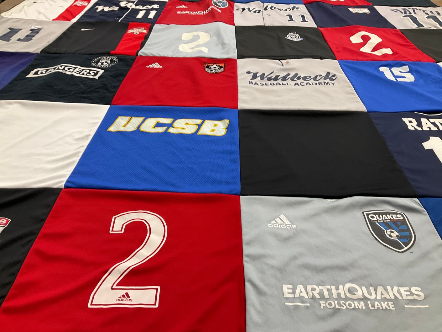 T-shirt quilt featuring san jose earthquakes by tina from CA