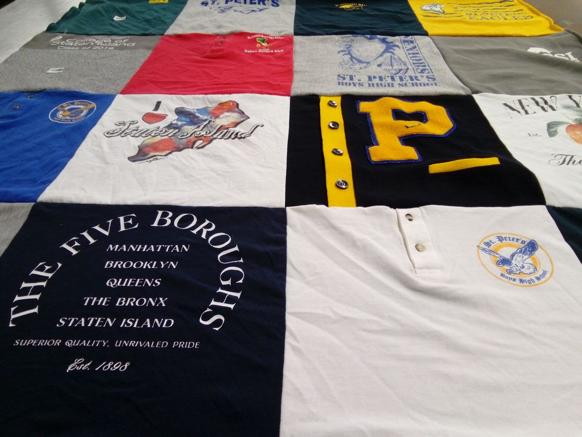 T-shirt quilt from st. peter's boys high school by Salvatore from FL