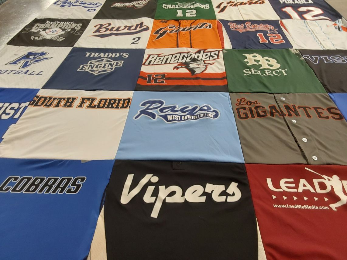 T-shirt quilt featuring south florida cobras, vipers by Thadd from FL