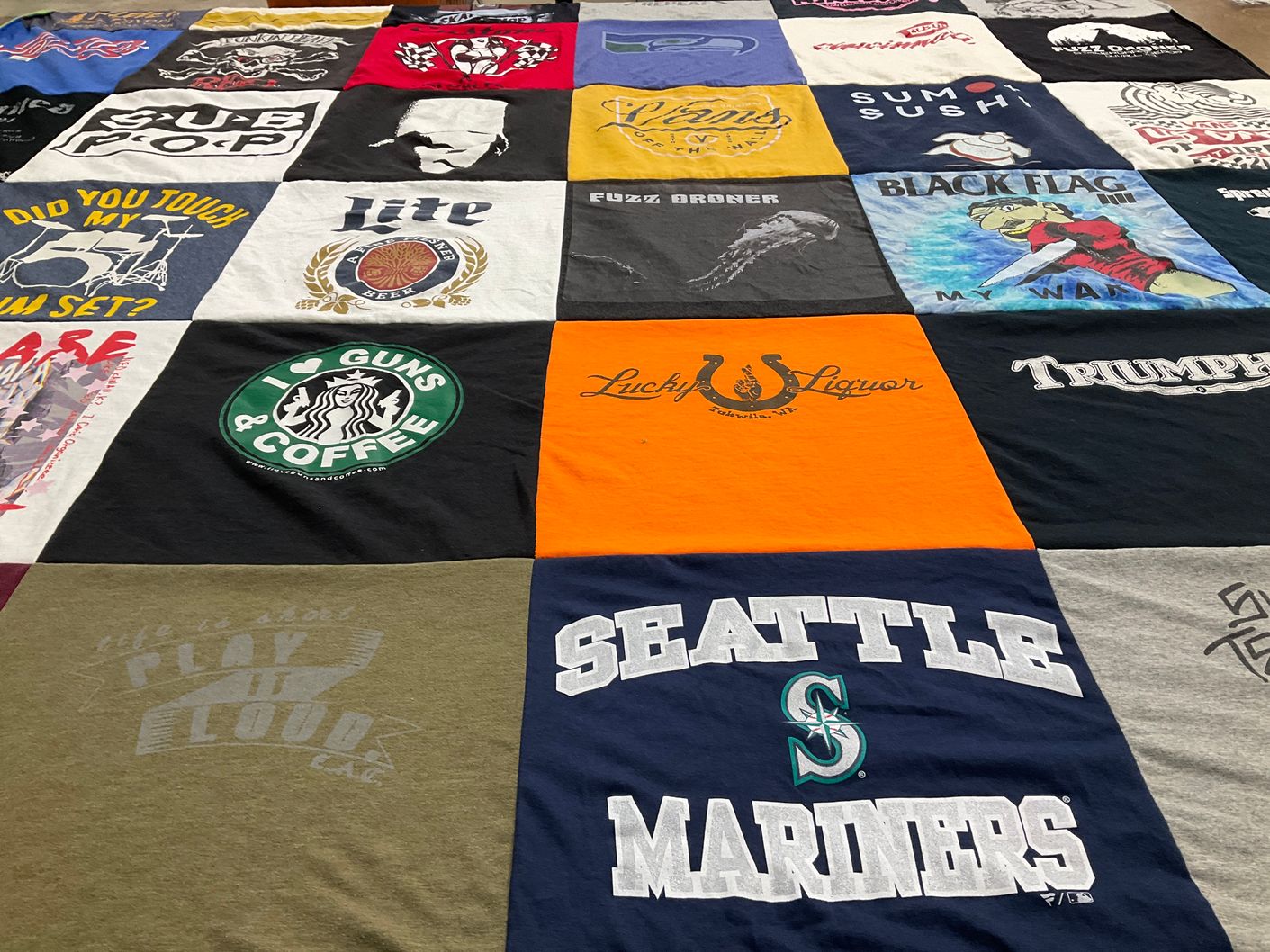 T-shirt quilt featuring seattle mariners by Tasha from WA