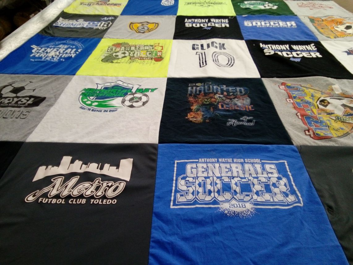 T-shirt quilt from anthony wayne high school by Meghan from OH