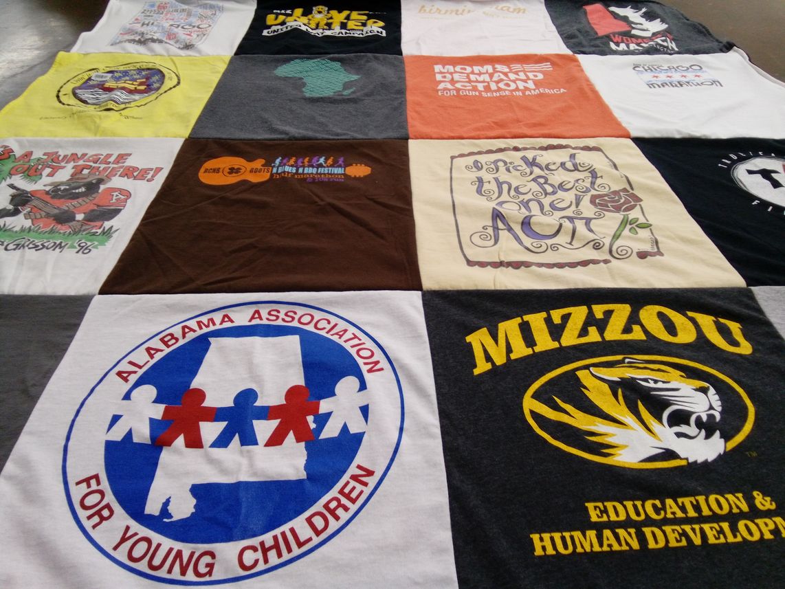 T-shirt quilt from university of missouri by Candace from MO