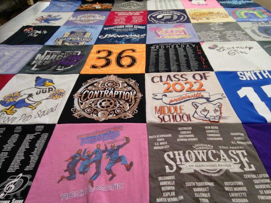 T-shirt quilt featuring gove pep squad by Jennifer from LA