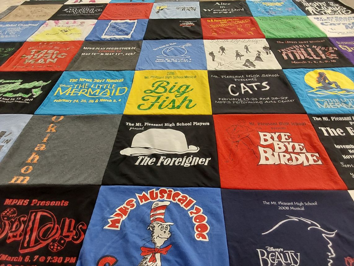 T-shirt quilt from mt pleasant high school by John from MI