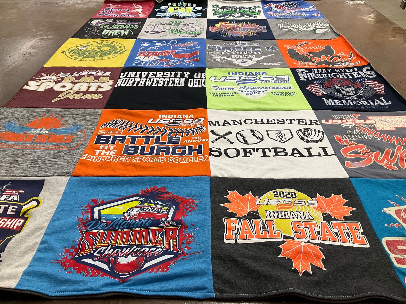 T-shirt quilt from university of northwestern ohio by Jenny from IN
