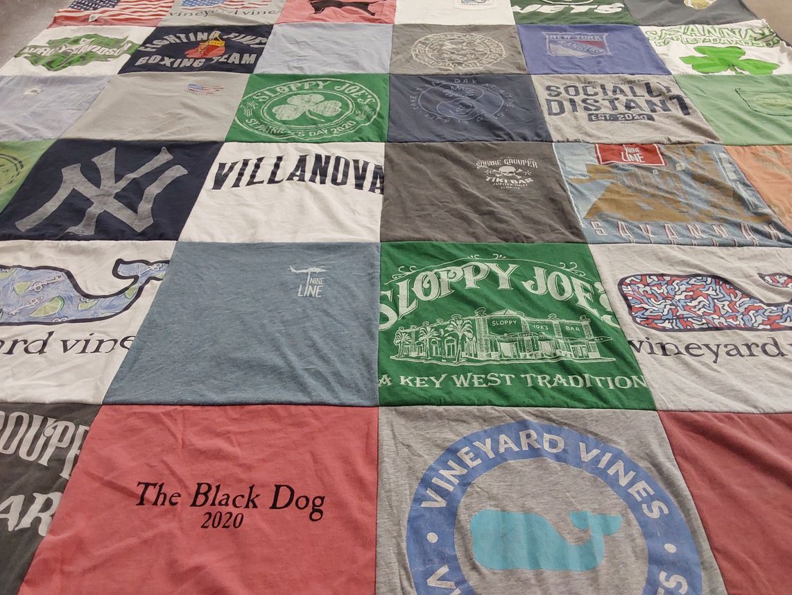 T-shirt quilt from villanova university by Carolyn from NY