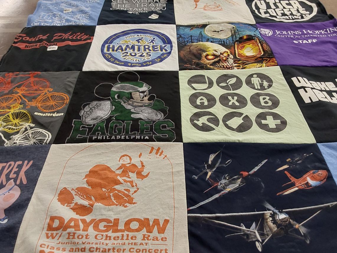 T-shirt quilt featuring philadelphia eagles by Maxwell from NY