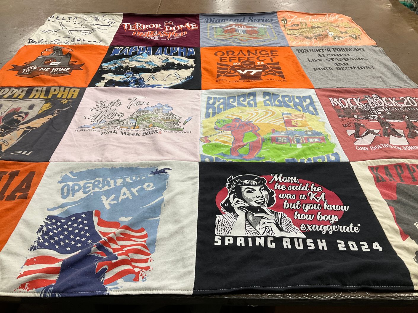 T-shirt quilt from boston college by ATEK from VA