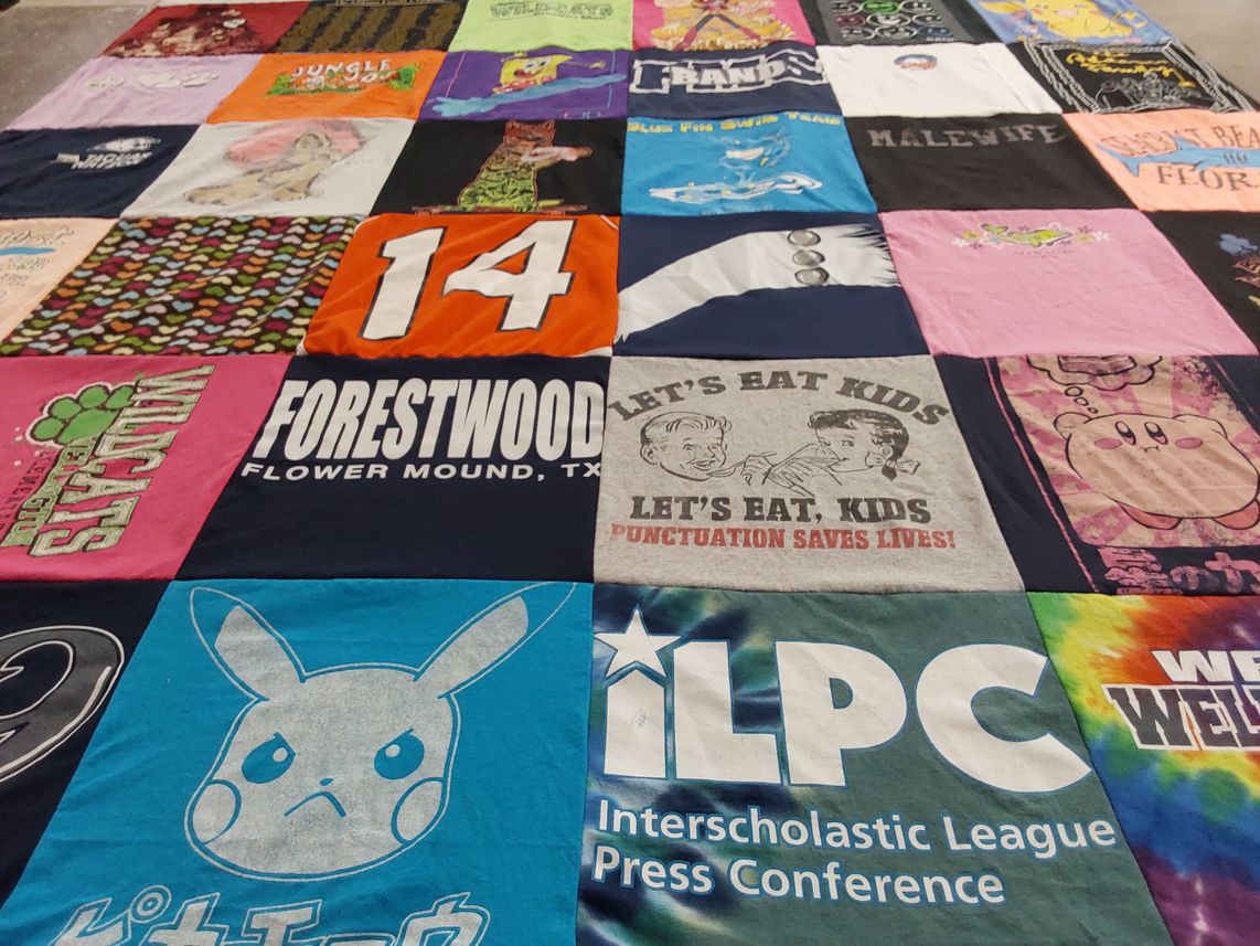 T-shirt quilt from forestwood middle school by Brian from OH