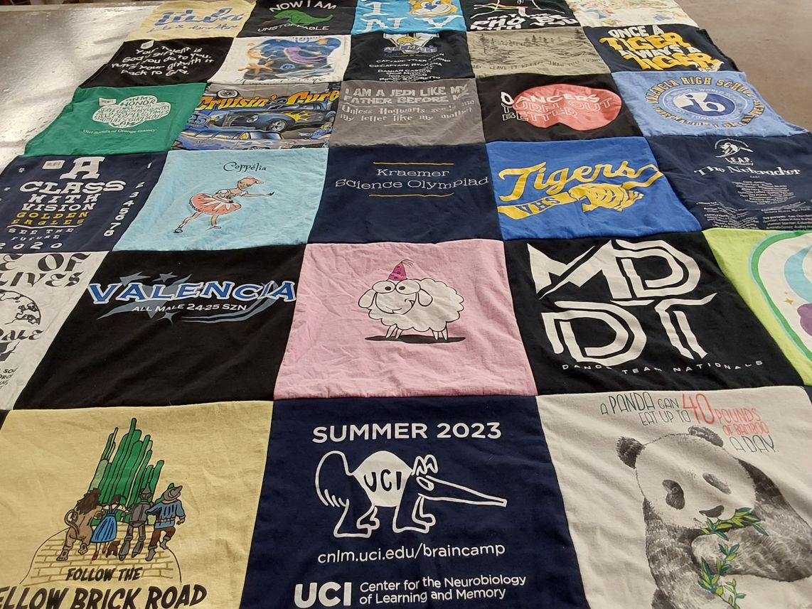 T-shirt quilt featuring dance team nationals by Edana from CA