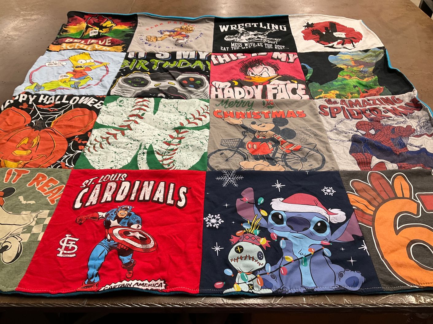 T-shirt quilt featuring st louis cardinals by Nicole from IL