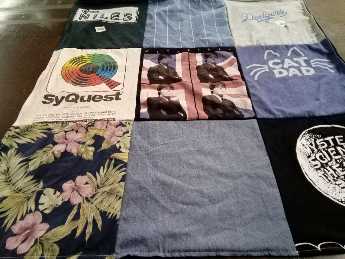 T-shirt quilt featuring los angeles dodgers by Joan from CA