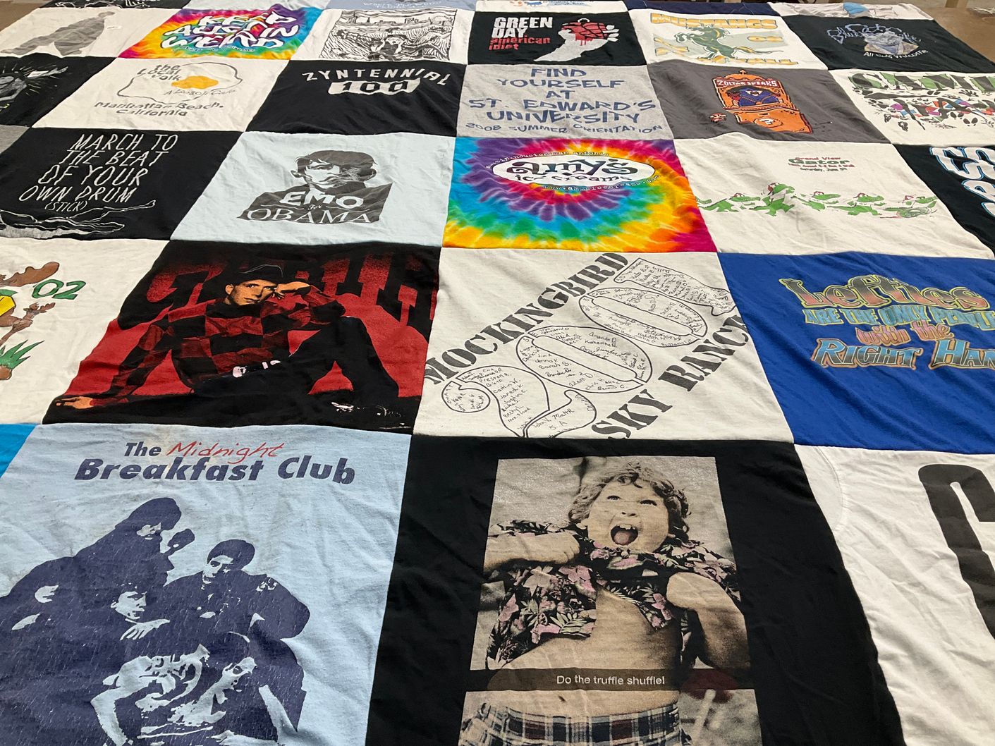 T-shirt quilt from st. edward's university by Alex from TX