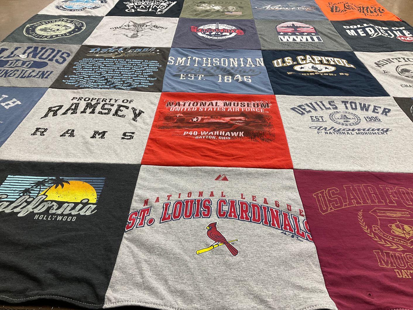 T-shirt quilt featuring st. louis cardinals by Jennifer from IL