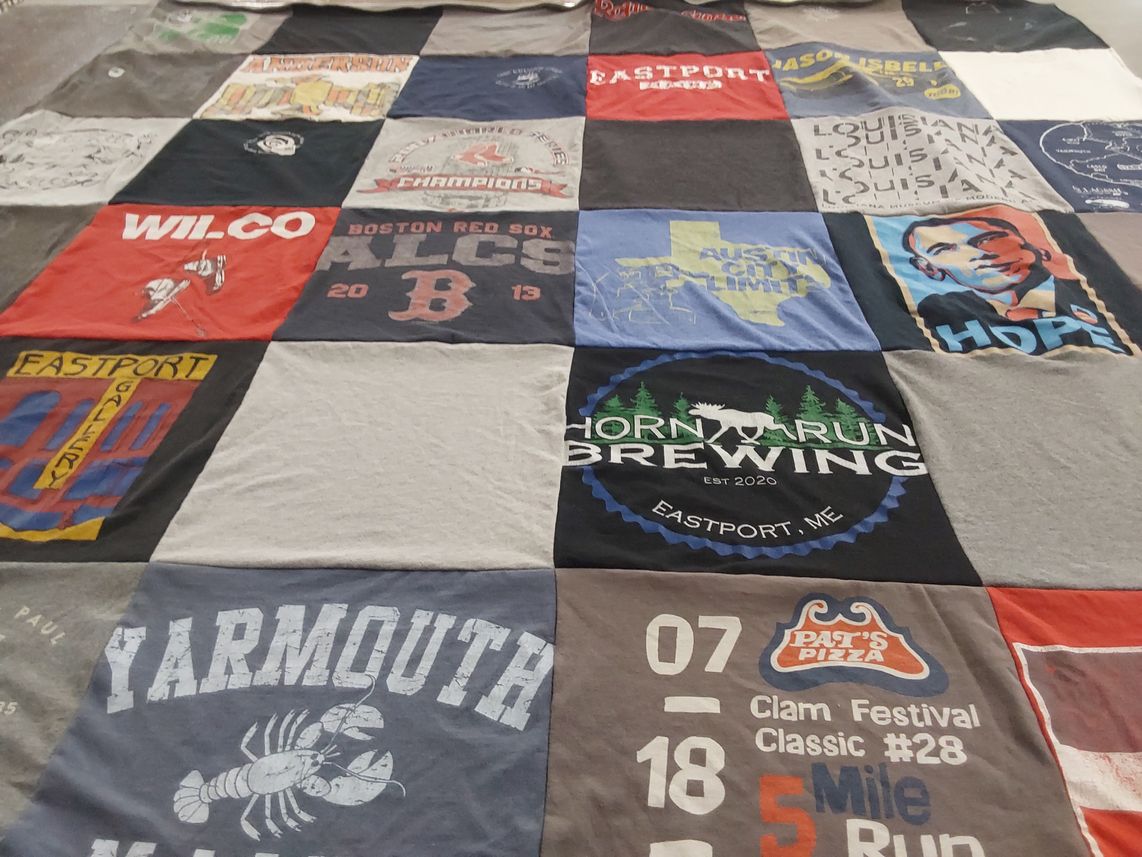 T-shirt quilt featuring boston red sox by Kay from ME