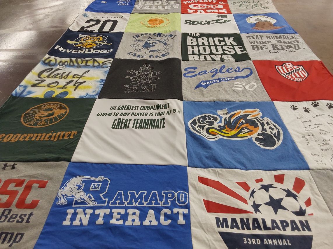 T-shirt quilt featuring manalapan soccer by Erin from NJ