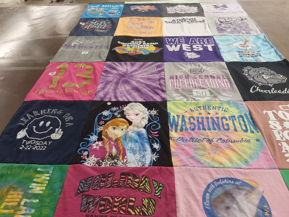 T-shirt quilt from washington university by Michelle from IN