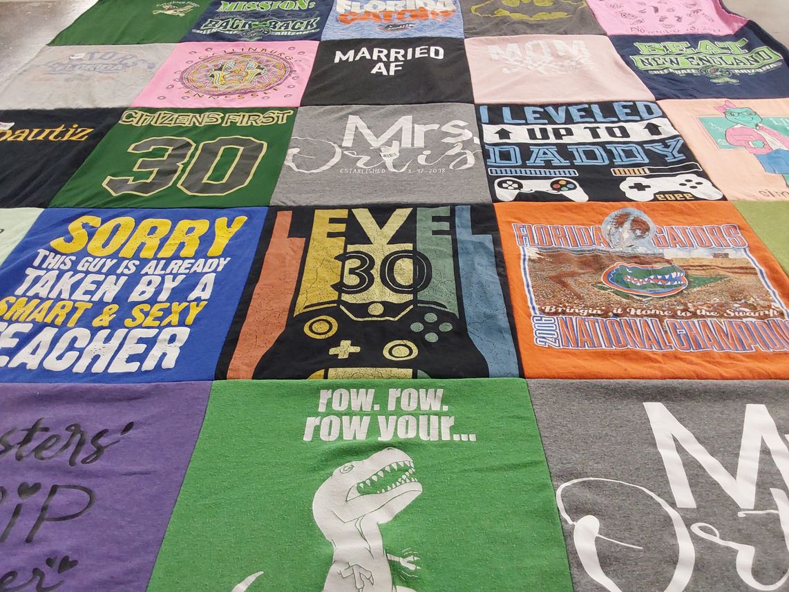 T-shirt quilt featuring florida gators by Meghan from FL