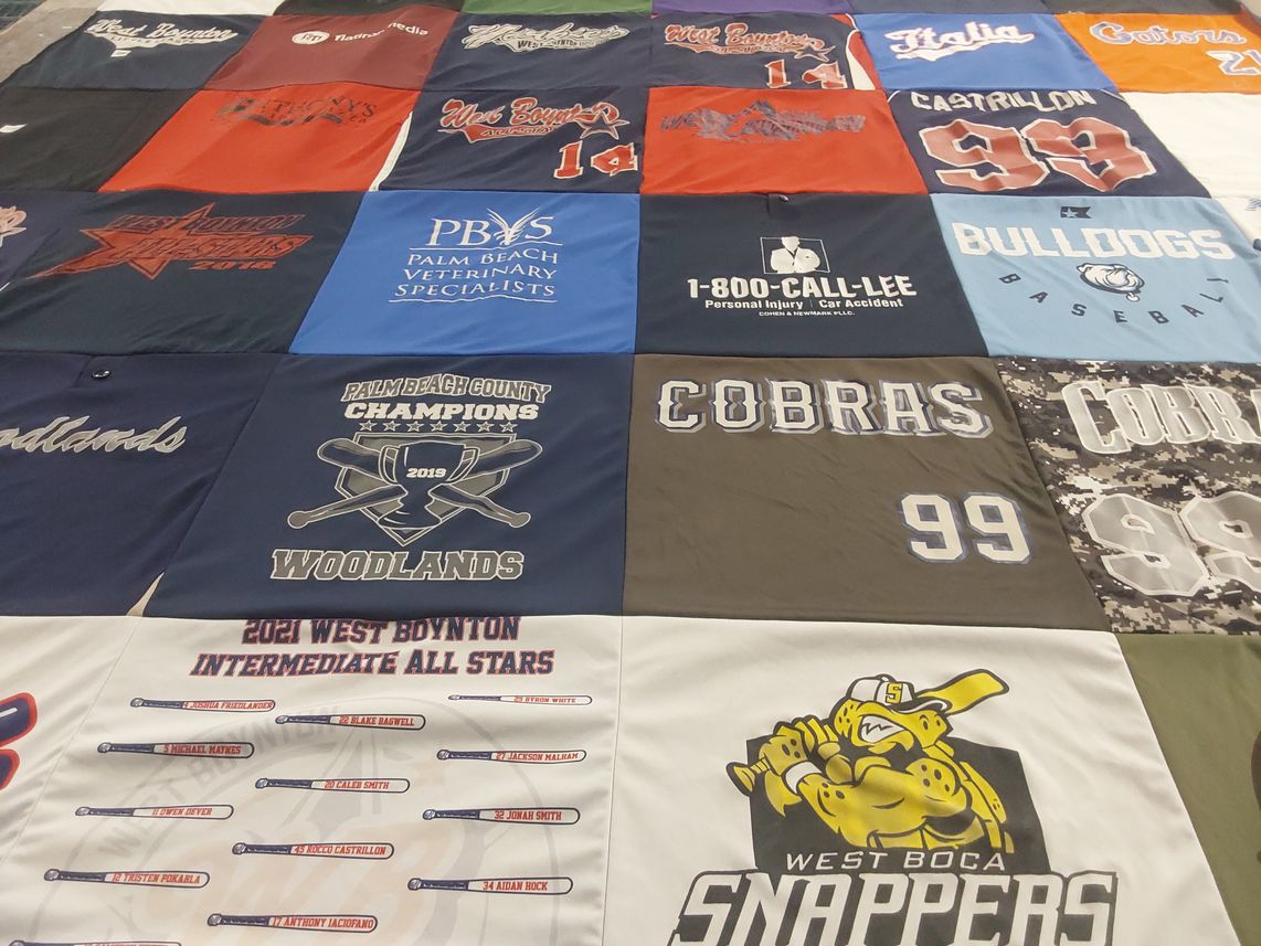 T-shirt quilt featuring woodlands, boynton by Jeri from FL