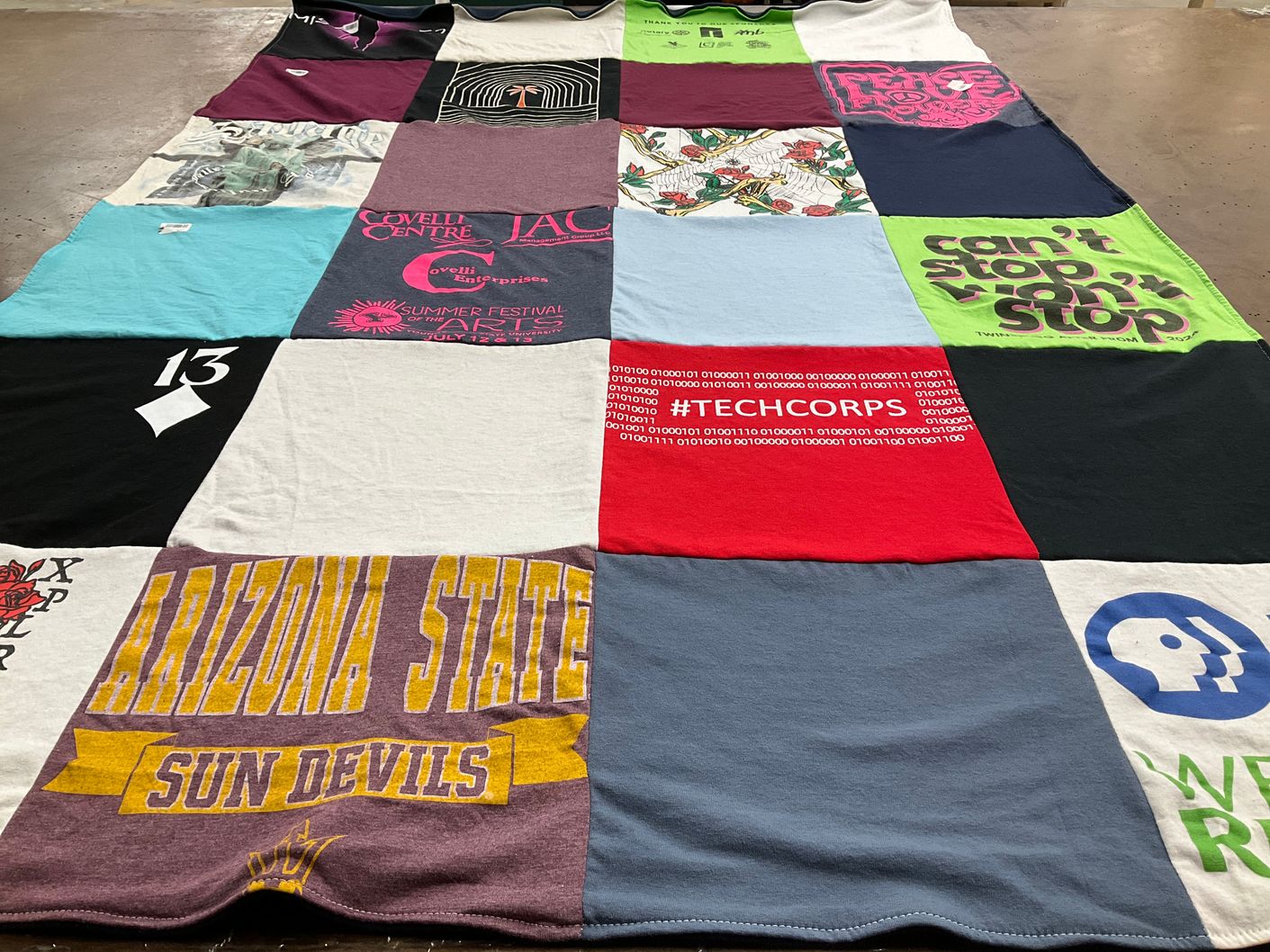 T-shirt quilt from arizona state university by Cynthia from OH