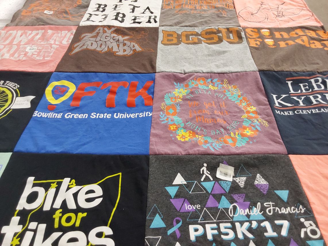 T-shirt quilt from bowling green state university by Caitlin from OH
