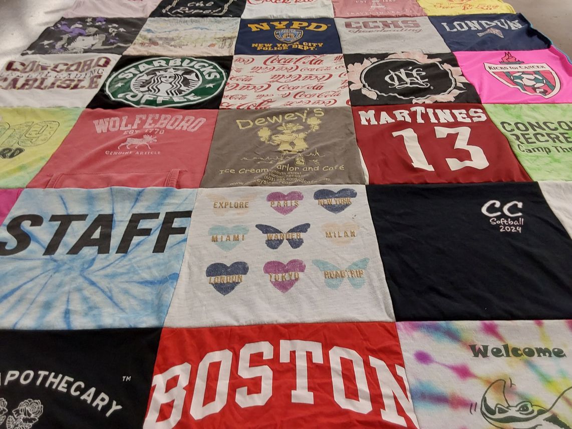 T-shirt quilt featuring camp thomas softball by Kristin from MA