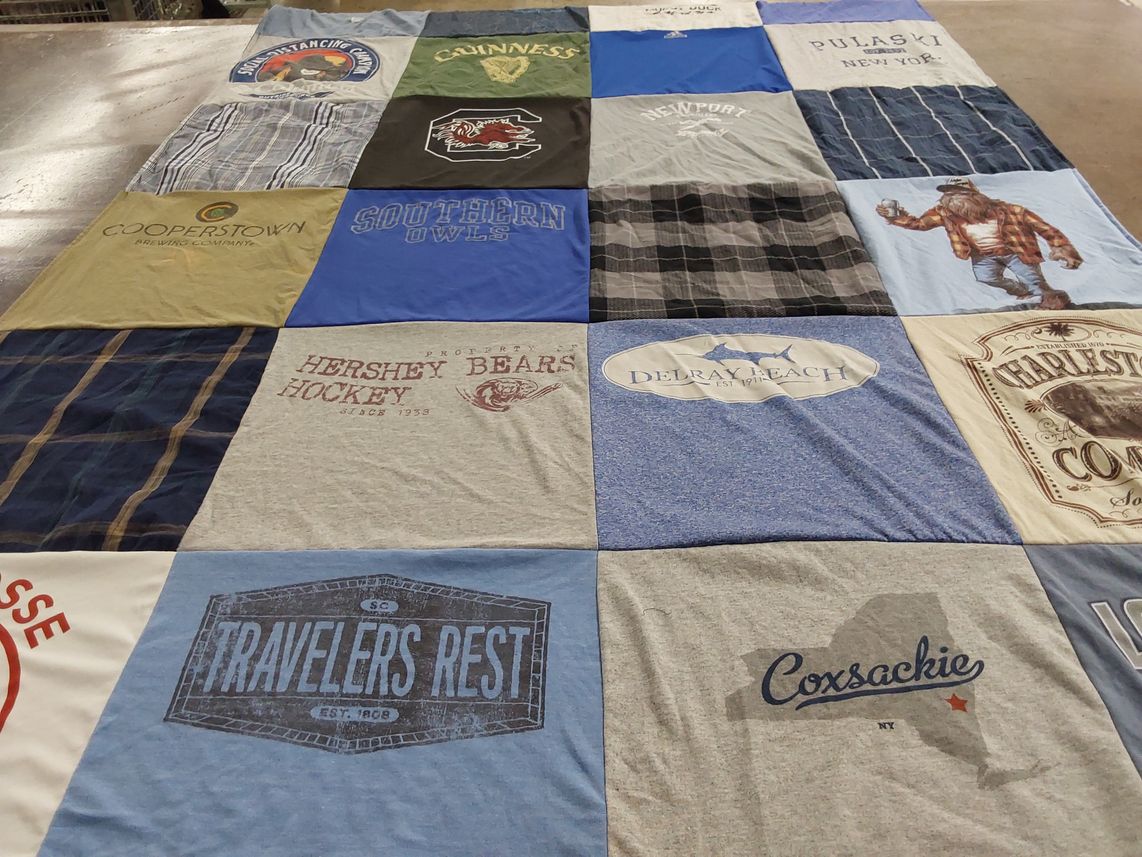T-shirt quilt featuring hershey bears hockey by Marjorie from NY