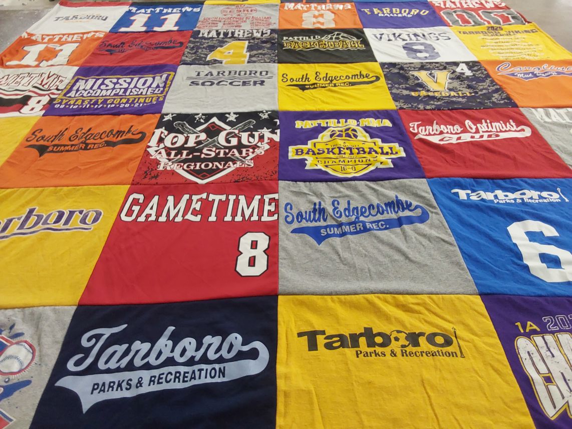 T-shirt quilt from south edgecombe high school by Holli from NC