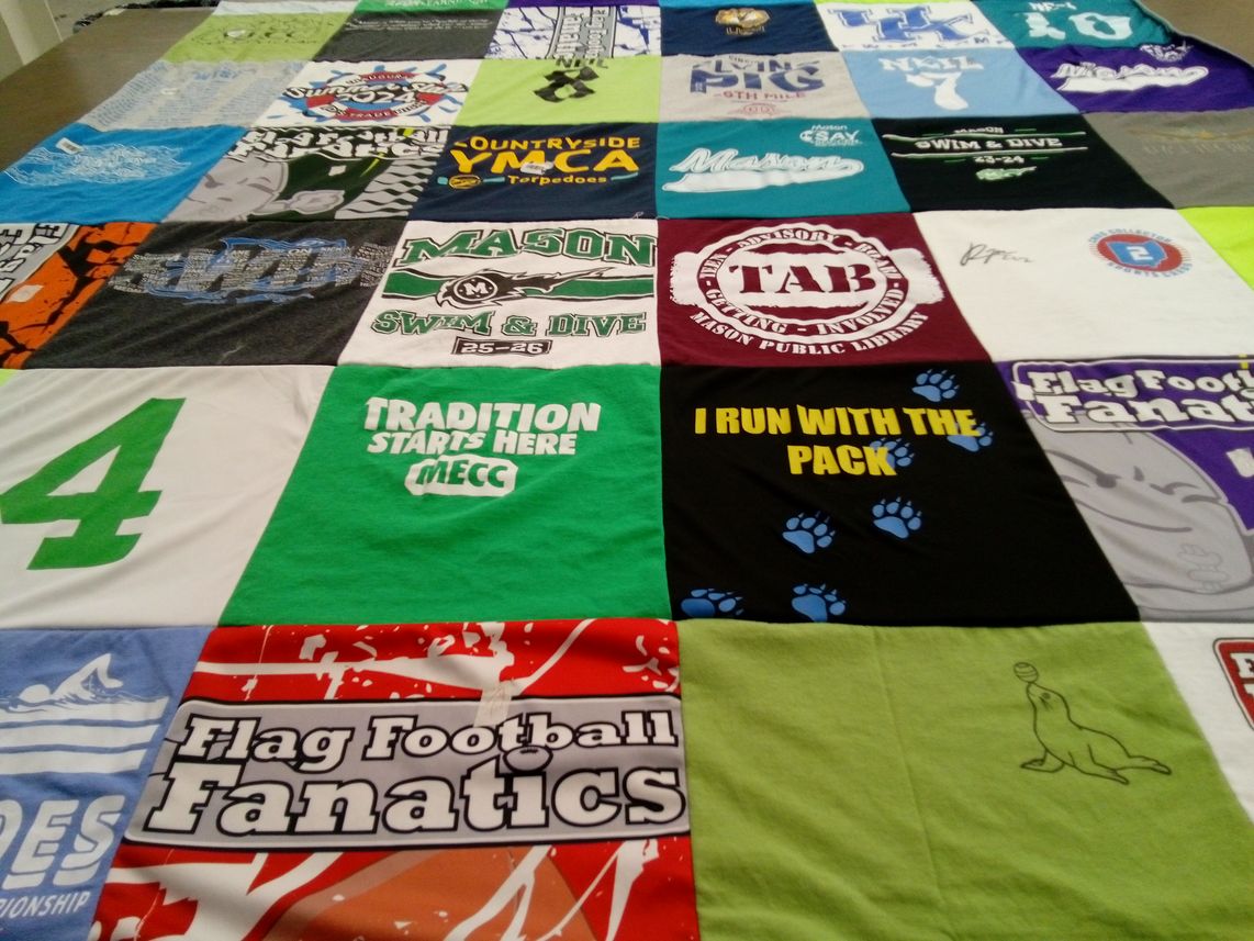 T-shirt quilt from mason high school, torrington public schools by Rupali from OH