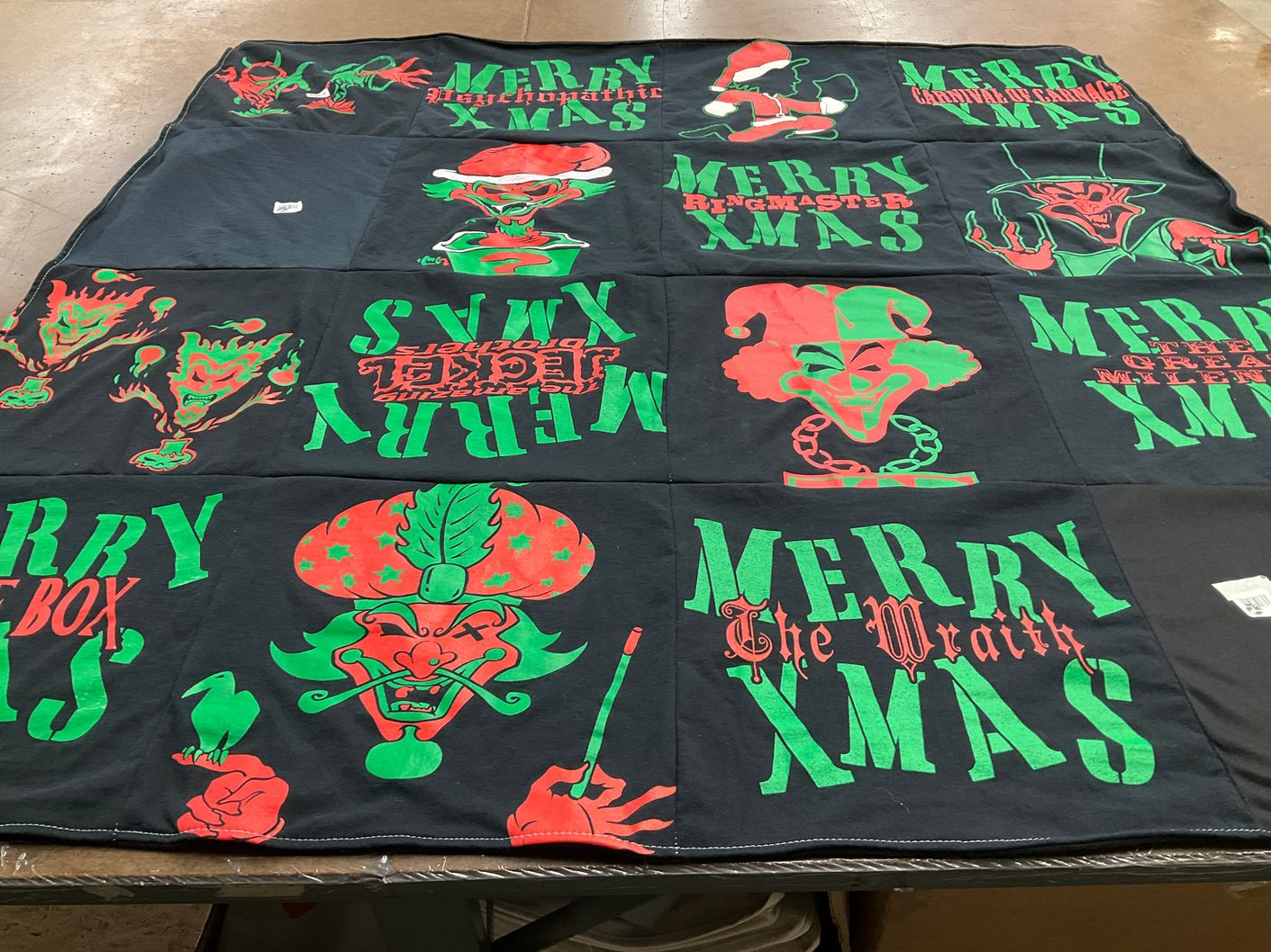 T-shirt quilt with halloween, clowns themes by Katherine  from CO
