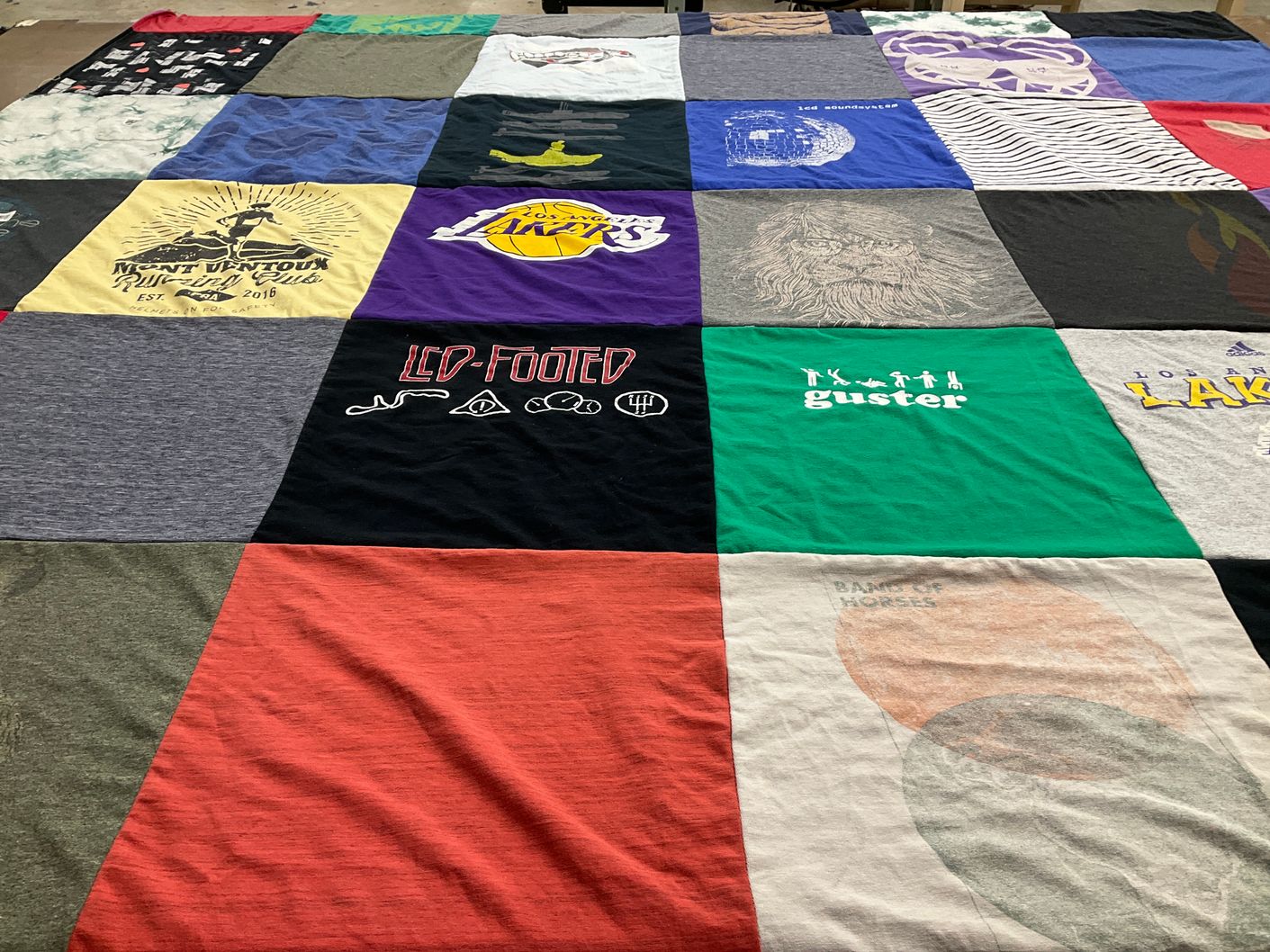 T-shirt quilt featuring los angeles lakers by Barbara from CA