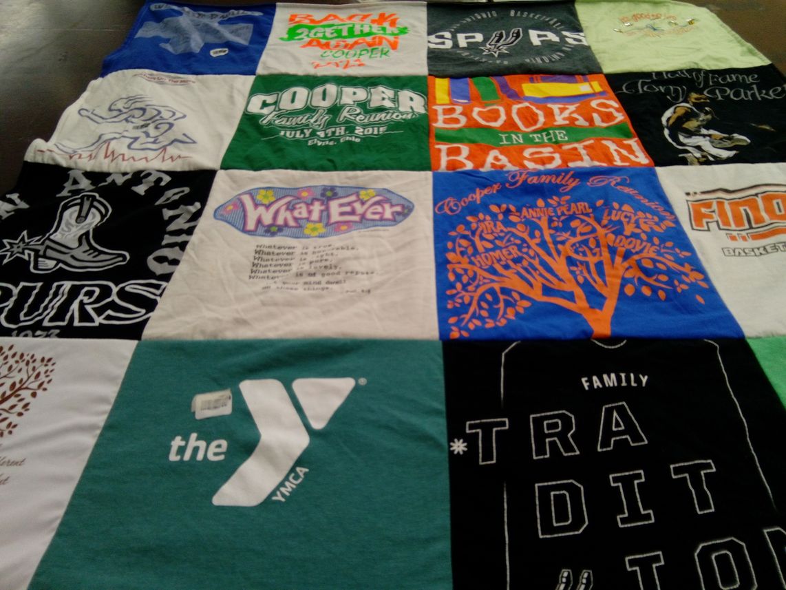 T-shirt quilt featuring san antonio spurs by Shelia from TX