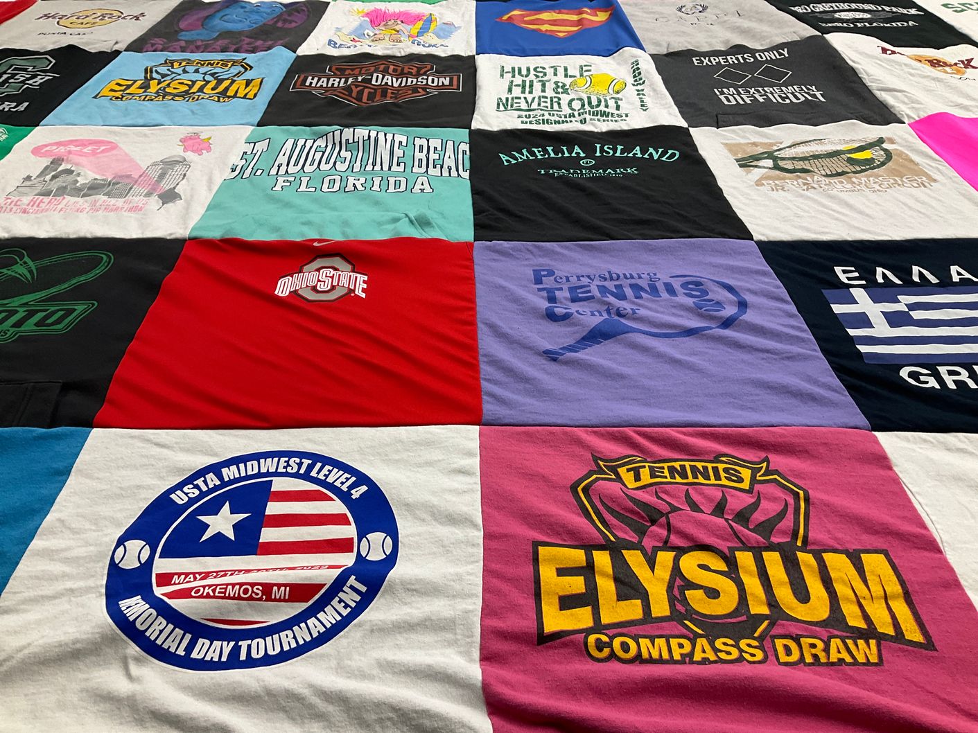 T-shirt quilt featuring perrysburg tennis team by Tammy from OH