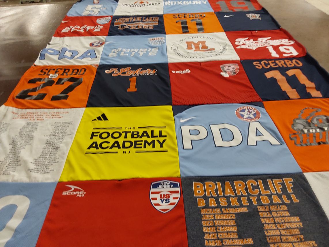 T-shirt quilt from briarcliff college by Dina from NJ