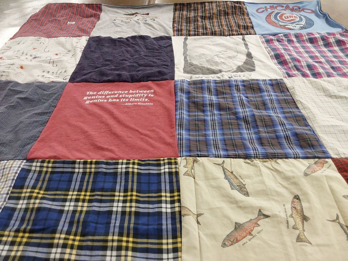 T-shirt quilt featuring chicago cubs by Erika from NC