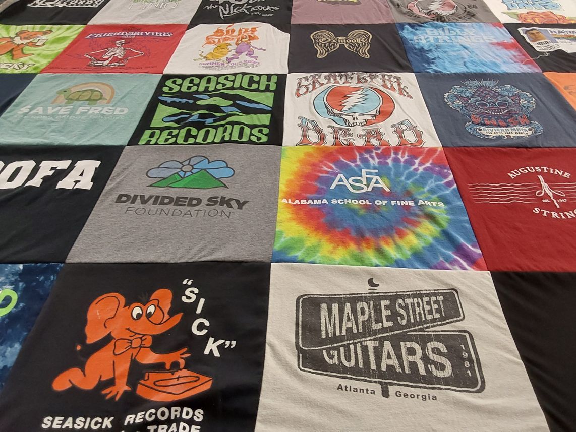 T-shirt quilt from alabama school of fine arts by Meredith from AL