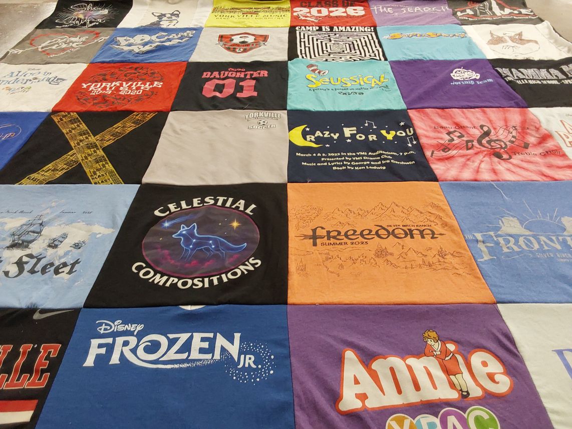 T-shirt quilt from yorkville high school by Bernice from IL