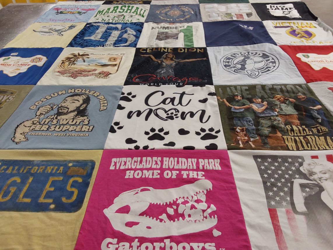 T-shirt quilt featuring eagles by Marilyn from FL