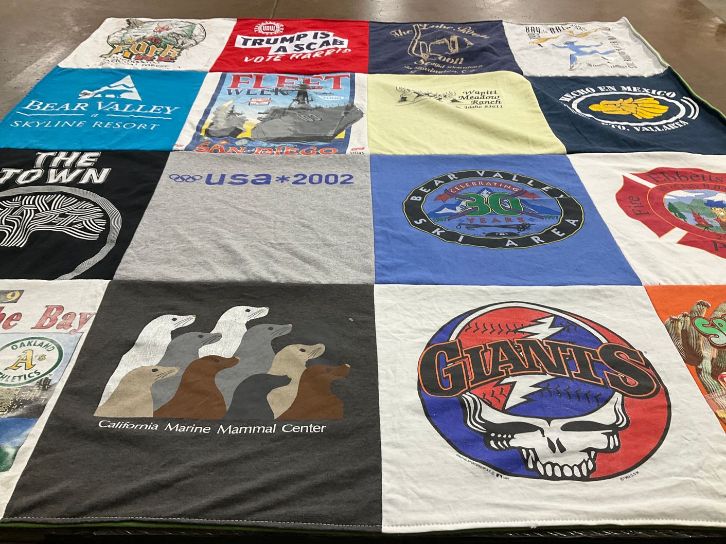 T-shirt quilt featuring san francisco giants by Eric from CA