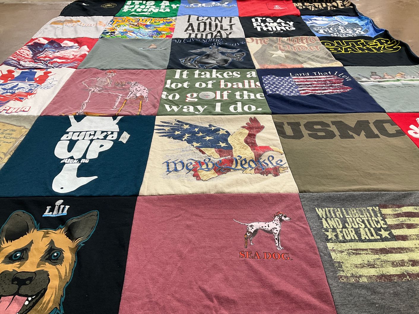T-shirt quilt from long island university by Sarah from PA