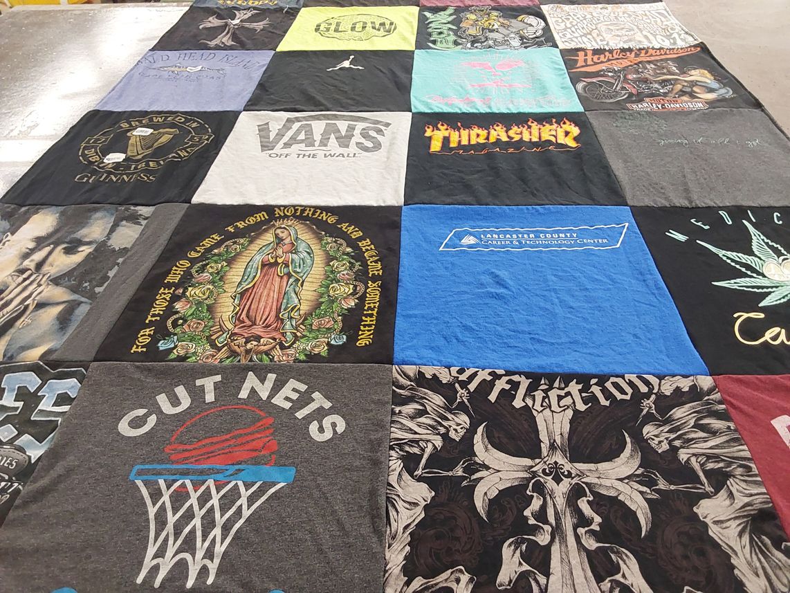 T-shirt quilt from lancaster county career and technology center by Stephanie from PA