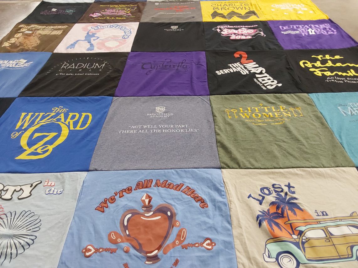 T-shirt quilt from brookfield academy by Monica from WI
