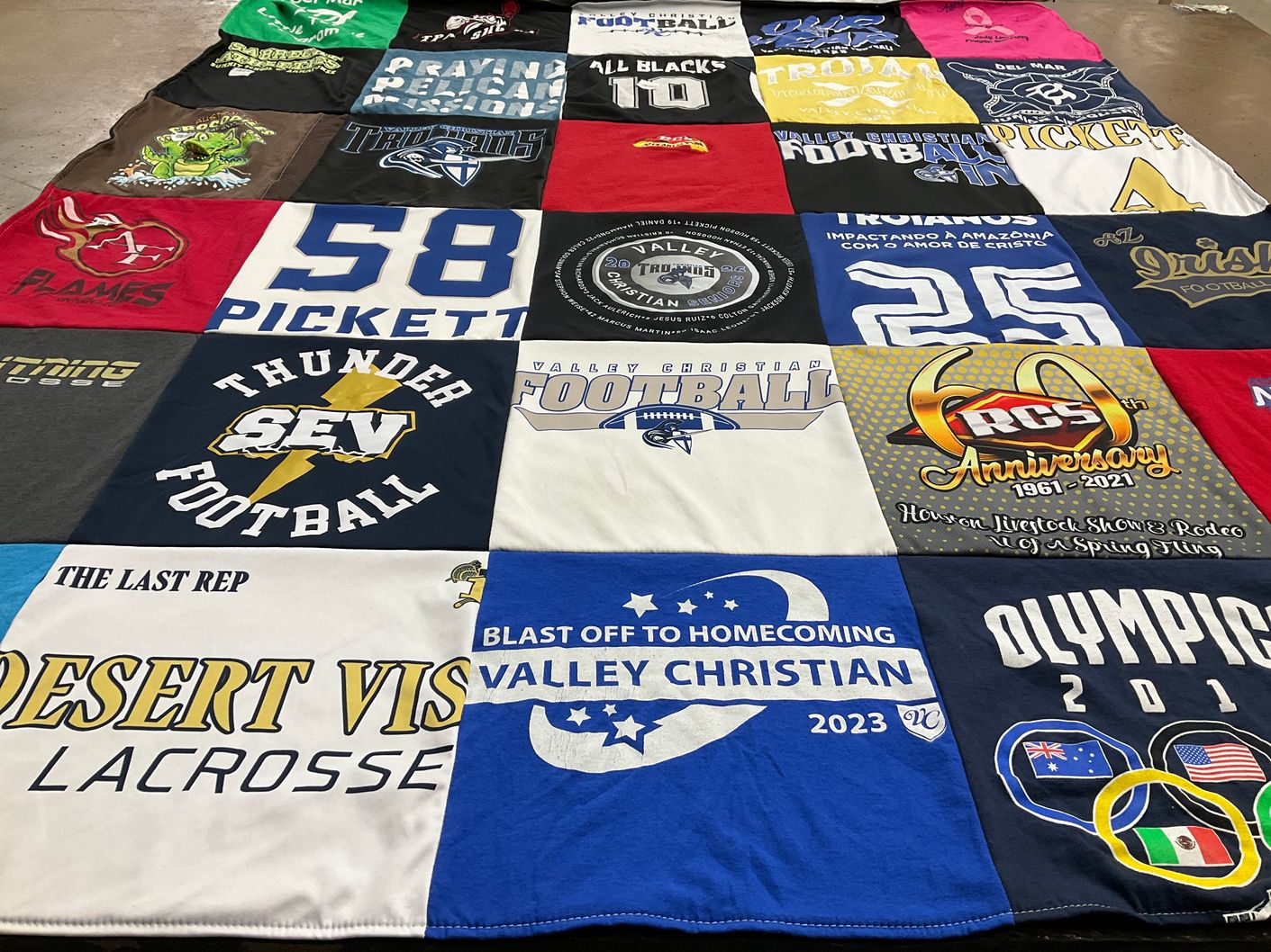 T-shirt quilt featuring se valley football, valley christian football by Joy from AZ